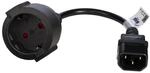 AKYGA AK-PC-10A Netzkabel Schuko 3 Pin Polig IEC C14 / EU CEE 7/4 15cm, Schwarz