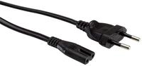 VALUE Netzkabel Euro-Flachstecker auf C7, 2polig, schwarz, 1 m