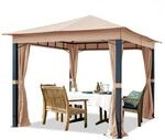 TOOLPORT Gartenpavillon 3x3 m ALU Premium ca. 220g/m&sup2; Dachplane wasserdicht...