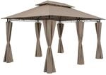 CASARIA&reg; Pavillon Topas 3x4m Metall Wasserabweisend UV-Schutz 50+ mit Seitenteile