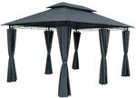 CASARIA&reg; Pavillon Topas 3x4m Metall Wasserabweisend UV-Schutz 50+ mit Seitenteile