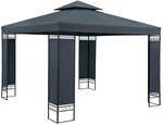 CASARIA&reg; Pavillon Lorca 3x3m Metall Wasserabweisend UV-Schutz 50+ mit Seitenteile