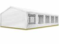 Partyzelt Pavillon 5x10 m in weiß PE Plane 350 N Wasserdicht UV Schutz Festzelt