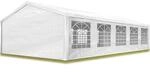 Partyzelt Pavillon 5x10 m in wei&szlig; PE Plane 350 N Wasserdicht UV Schutz Festzelt