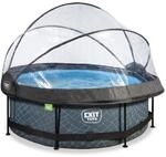EXIT Toys Aufstellpool Rund &oslash; 244 x 76 cm mit Filterpumpe und Abdeckplane &ndash;