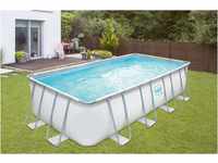 Summer Waves Pool, grau, Stahl/PVC, 549 x 274 x 132 cm, rechteckig, Gartenpool