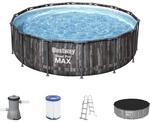 Bestway Steel Pro Max&trade; Frame Pool Komplett-Set, rund, mit Filterpumpe,