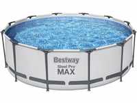 Bestway Steel Pro MAX™ Aufstellpool ohne Zubehör 366 x 100 cm, lichtgrau,...