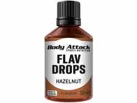 Body Attack Flav Drops®, 50 ml, Hazelnut, Aromatropfen für Lebensmittel,
