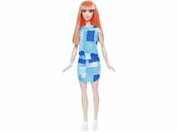 Mattel Barbie DYY90 - Fashionistas Puppe im Patchwork Denim Look