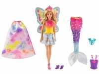 Mattel Barbie FJD08 Dreamtopia Regenbogen-Königreich 3-in-1 Fantasie Puppe