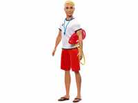 Barbie FXP04 - Berufe Ken Puppe Rettungsschwimmer mit blonden Haaren, Puppen