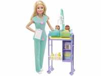 Barbie You Can Be Anything Serie, Baby Doctor, Barbie-Puppe mit blondem Haar, zwei