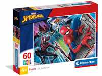 Clementoni 26048 Supercolor Spiderman – Puzzle 60 Teile ab 4 Jahren, buntes