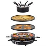 Syntrox Germany 4in1 Raclette mit Fondue f&uuml;r 8 Personen, Tischgrill mit hei&szlig;em