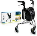 Weinberger 3 Rad Rollator faltbar und leicht, 4,2 kg | 68 cm breit, abnehmbare Tasche