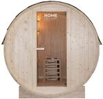Home Deluxe - Outdoor Fasssauna Lahti M - Ma&szlig;e: BxTxH: ca. 185 cm x 120 cm x 185 cm,