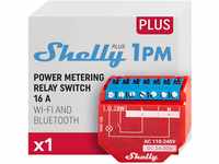 Shelly Plus 1PM | WLAN & Bluetooth Relais Schalter mit Strommessung| Smart Home