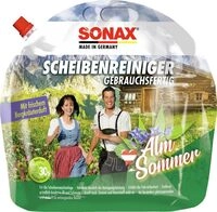 SONAX ScheibenReiniger gebrauchsfertig AlmSommer (3 Liter) mit einzigartigem