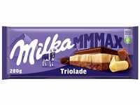 Milka Triolade 1 x 280g I Großtafel aus drei Schichten Schokolade I