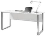 Stella Trading OFFICE LUX Schreibtisch inkl. Kabeldurchf&uuml;hrung, grau - B&uuml;rotisch