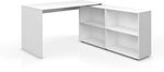 Vicco Eckschreibtisch FlexPlus, Wei&szlig;, 137 x 60 cm, mit offenem Regal und Variabler