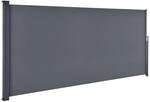 Juskys&reg; Seitenmarkise Dubai 500 x 180 cm ausziehbar Blickdicht, Sichtschutz f&uuml;r