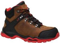 ELTEN Sicherheitsschuhe jo_Powerful Brown Mid S3S, Damen und Herren, Leder,