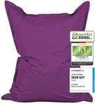 Lumaland Riesen-Sitzsack XXL 140x180 cm | Wasserfestes Indoor & Outdoor Liegekissen