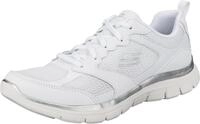 Skechers Damen Flex Appeal 4.0 Active Flow Sneaker, White Leather Mesh Trim, 37 EU