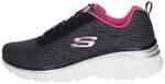 Skechers Damen Fashion Fit-bold Boundaries Sneaker, Schwarz Black Hot Pink Bkhp, 40