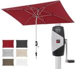 Knirps Automatic Sonnenschirm 260x165cm Bordeaux I innovativer UV-Schutz mit