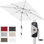 Knirps Automatic Sonnenschirm 260x165cm Weiss I innovativer UV-Schutz mit
