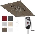 Knirps Automatic Sonnenschirm 240x240cm Taupe I innovativer UV-Schutz mit
