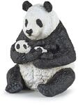 Papo 50196 Sitzender Panda Mit Jungem, Spiel, Mehrfarbig