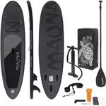 ECD Germany Aufblasbares Stand Up Paddle Board Maona | 308 x 78 x 10 cm | Schwarz 