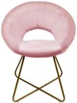 Home Deluxe - Esszimmerst&uuml;hle Samt SELESA - Farbe: Rosa, Gold Bezug: Samtstoff,