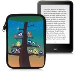 kwmobile Tasche f&uuml;r eReader - Neopren H&uuml;lle Schutzh&uuml;lle Eule Baum Mehrfarbig Blau