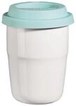 cup & go Thermobecher weiss Deckel t&uuml;rkis 0,2 l