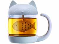 Tee Becher Katze mit integriertem Tee-Ei | Cat Cup | Tassenteesieb | Teeei...