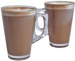 Pasabahce 55201 Vela Kaffeeglas mit Henkel, 260 ml, Glas, transparent, 12 St&uuml;ck