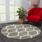 SANAT Madrid Shaggy Teppich Rund - Hochflor Teppiche f&uuml;r Wohnzimmer,...