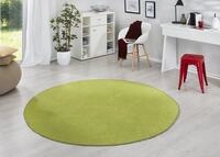 Hanse Home Teppich Fancy Rund &ndash; Wohnzimmerteppich einfarbig Modern Velours Teppich