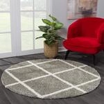 SANAT Madrid Shaggy Teppich Rund - Hochflor Teppiche f&uuml;r Wohnzimmer,...