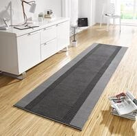 Hanse Home Teppich L&auml;ufer Band 80x400cm &ndash; Teppichl&auml;ufer Weicher Kurzflor Teppich