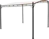DEGAMO Anbaupavillon Terrassenpavillon Mantova-XL 300 x 300 cm, Stahlgestell schwarz,