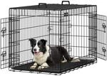 Feandrea Hundek&auml;fig, klappbar, mit 2 T&uuml;ren, ausziehbare Kunststoffschale, 107 x 70
