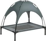 PawHut Erh&ouml;htes Hundebett mit Baldachin, Haustierbett, Hundeliege Outdoor mit...