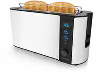 Arendo - Toaster Langschlitz 2 Scheiben - Defrost Funktion - 1000W -