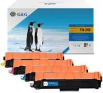 G&G 4 Toner kompatibel zu Brother TN-243 Schwarz, Cyan, Magenta, Gelb